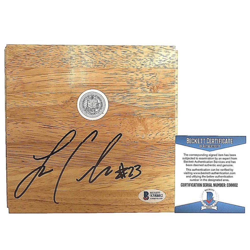 Layshia Clarendon Signed Cal Bears Basketball Floorboard Beckett Autograph BAS
